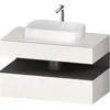Image de Duravit Collection One Meuble sous-vasque sur console, 1 tiroir, 1 tiroir, découpe au centre, 1000x550x600mm, niche graphite mat, QA4731049840010