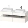 Image de Duravit Collection One Meuble sous-vasque sur console, 2 tiroirs, 2 découpes, 1600x550x600mm, niche blanc ultra-brillant, QA4779022220010