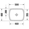 Image de Duravit 2384500079 Qatego Lavabo À Poser 500 Mm, Fermé