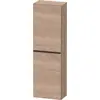 Image de Duravit D-Neo armoires mi-hautes, 400x1320x240mm, 1 porte, charnières à gauche, 4 tablettes en verre, poignée noir diamant, DE1318LBD550000