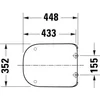 Image de DURAVIT 0022890000 Siège WC Univ. Angulaire Profond 448mm Ülap.