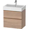 Image de Duravit D-Neo bâti-support lavabo suspendu, 684x625x442mm, 1 tiroir, avec poignée bronze brossé, DE4372004550000