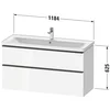 Image de Duravit D-neo Bâti-support Lavabo Suspendu, 1184x625x452mm, 1