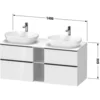 Image de D-neo Duravit Meuble Sous-vasque Sur Console Suspendu (découpe