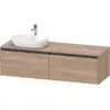 Image de Duravit Ketho.2 bâti-support de lavabo en console, découpe de la vasque à gauche, 1600x459x550mm. 2 tiroirs, K24889L55550000