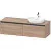 Image de Duravit Ketho.2 bâti-support de lavabo en console, découpe de la vasque à droite, 1600x459x550mm, 2 tiroirs, K24889R55550000