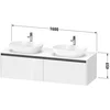 Image de Duravit Ketho.2 Bâti-support De Lavabo En Console, Découpe De La