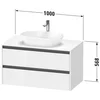 Image de Duravit K24896055550000 Ketho2 Kwtu Wh 1000x550x568 Oeuf