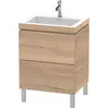 Image de Duravit L-Cube c-bonded Ensemble vertical, 2 tiroirs, sans trop-plein, 1 trou pour robinet, 600x698x480mm, LC6936O5555