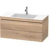 Image de Duravit L-Cube c-bonded Ensemble suspendu, 2 tiroirs, sans trop-plein, 1 trou pour robinet, 1000x500x480mm, LC6928O5555