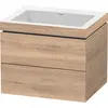Image de Duravit L-Cube c-bonded Ensemble suspendu, 2 tiroirs, sans trop-plein, sans trou pour robinetterie, 600x500x480mm, LC6926N5555