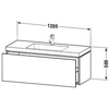 Image de Duravit Lc6919n5555 Lc Cb Wh 1200x480x500 Ei Marbré