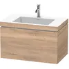 Image de Duravit L-Cube c-bonded Ensemble suspendu, 1 tiroir, sans trop-plein, 1 trou pour robinet, 800x500x480mm, LC6917O5555