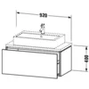 Image de Duravit Lc580305555 Lc Kwtu Wh Cp 920x477x400 Az 1 Face :