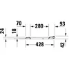 Image de DURAVIT 0024390000 Siège WC Univ. Angulaire Profond 443mm Ülap.