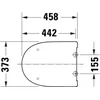 Image de DURAVIT 0024490000 Univ.WC-Sitz D-shaped Tief 457mm Ülap