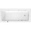 Image de Duravit D-Code baignoire balnéo, 1600x700mm, 1 pente de dossier, Jet Project, rectangulaire, écoulement au pied, blanc brillant, 760669000JP1000