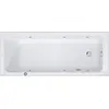 Image de Duravit D-Code baignoire balnéo, 1700x700mm, 1 pente de dossier, Jet Project, rectangulaire, écoulement au pied, blanc brillant, 760670000JP1000