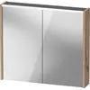 Image de Armoire de toilette Duravit D-Code, prise type F (EU, DE), 2 portes, champ lumineux LED en haut, 800x700mm, 6 W, DC7106055550000