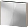 Image de Armoire de toilette Duravit D-Code, prise type F (EU, DE), 2 portes, champ lumineux LED en haut, 800x700mm, 6 W, DC7106091910000