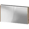 Image de Armoire de toilette Duravit D-Code, prise type F (EU, DE), 2 portes, champ lumineux LED en haut, 1200x700mm, 9 W, DC7108055550000