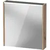 Image de Armoire de toilette Duravit D-Code, prise type F (EU, DE), 1 porte avec charnières à gauche, champ lumineux LED en haut, 651x700mm, 5 W, DC7105L55550000