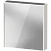 Image de Armoire de toilette Duravit D-Code, prise type F (EU, DE), 1 porte avec charnières à gauche, champ lumineux LED en haut, 651x700mm, 5 W, DC7105L22220000