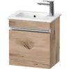 Image de Duravit Sivida bâti-support pour lavabo, charnières à droite, poignée profilée chromée, 400x287x443mm, pour ME by Starck, SV4642R10550000