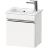 Image de Duravit Sivida bâti-support pour lavabo, charnières à droite, poignée profilée chromée, 400x287x443mm, pour ME by Starck, SV4642R10180000