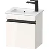 Image de Duravit Sivida bâti-support pour lavabo, charnières à gauche, poignée encastrée noir diamant mat, 400x287x443mm, pour ME by Starck, SV4642LBD220000
