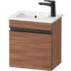 Image de Duravit Sivida bâti-support pour lavabo, charnières à gauche, poignée encastrée noir diamant mat, 400x287x443mm, pour ME by Starck, SV4642LBD790000