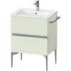 Image de Duravit Sivida bâti-support pour lavabo, 2 tiroirs, poignée profilée chromée, 610x477x591mm, pour ME by Starck, SV4643010HH0000