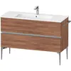Image de Duravit Sivida bâti-support pour lavabo, 2 tiroirs, poignée profilée chromée, 1210x477x591mm, pour ME by Starck, SV4646010790000