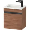 Image de Duravit Sivida bâti-support pour lavabo, charnières à gauche, poignée profilée noir diamant mat, 400x295x440mm, pour Sivida, SV4649LBD790000