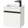Image de Duravit Sivida bâti-support pour lavabo, charnières à gauche, poignée profilée noir diamant mat, 400x295x440mm, pour Sivida, SV4649LBD180000