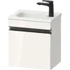 Image de Duravit Sivida bâti-support pour lavabo, charnières à gauche, poignée profilée noir diamant mat, 400x295x440mm, pour Sivida, SV4649LBD220000