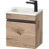 Image de Duravit Sivida bâti-support pour lavabo, charnières à gauche, poignée profilée noir diamant mat, 400x295x440mm, pour Sivida, SV4649LBD550000