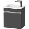 Image de Duravit Sivida bâti-support pour lavabo, charnières à droite, poignée profilée chromée, 400x295x440mm, pour Sivida, SV4649R10490000