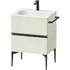 Image de Duravit Sivida Meuble sous-lavabo, 2 tiroirs, poignée encastrée noir diamant mat, 610x477x592mm, pour Sivida, SV46500BDHH0000