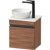 Image de Duravit Sivida Meuble sous-lavabo sur console, charnières à droite, poignée-barre noir diamant mat, 400x325x440mm, SV4656RBD790000