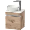 Image de Duravit Sivida Meuble sous-lavabo sur console, charnières à droite, poignée profilée chromée, 400x325x440mm, SV4656R10550000