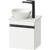 Image de Duravit Sivida Meuble sous-lavabo sur console, charnières à droite, poignée-barre noir diamant mat, 400x325x440mm, SV4656RBD180000
