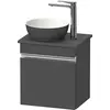 Image de Duravit Sivida Meuble sous-lavabo sur console, charnières à gauche, poignée profilée chromée, 400x325x440mm, SV4656L10490000