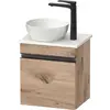 Image de Duravit Sivida Meuble sous-lavabo sur console, charnières à gauche, poignée-barre noir diamant mat, 400x325x440mm, SV4656LBD550000