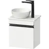 Image de Duravit Sivida Meuble sous-lavabo sur console, charnières à gauche, poignée-barre noir diamant mat, 400x325x440mm, SV4656LBD180000