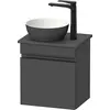 Image de Duravit Sivida Meuble sous-lavabo sur console, charnières à gauche, poignée-barre noir diamant mat, 400x325x440mm, SV4656LBD490000