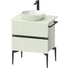 Image de Duravit Sivida Meuble sous-lavabo sur console, 2 tiroirs, poignée noire diamantée mate, 645x475x548mm, SV46570BDHH0000