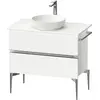 Image de Duravit Sivida Meuble sous-lavabo sur console, 2 tiroirs, poignée profilée chromée, 845x475x548mm, SV4658010180000