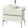 Image de Duravit Sivida Meuble sous-lavabo sur console, 2 tiroirs, poignée profilée chromée, 845x475x548mm, SV4658010HH0000