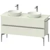 Image de Duravit Sivida Meuble sous-lavabo sur console, 2 tiroirs, poignée profilée chromée, 1315x475x548mm, SV4661010HH0000